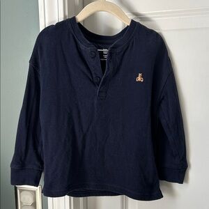 GAP Dark Blue Kids Henley Shirt
